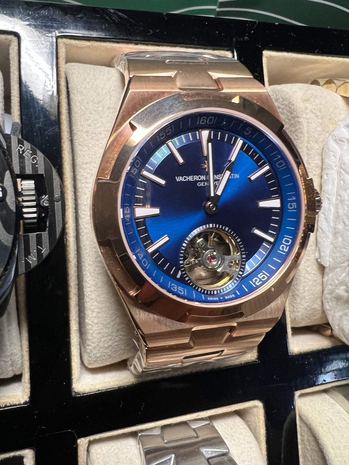 Vacheron Constantin Overseas Tourbillon Rose Gold Blue Dial 42.5mm