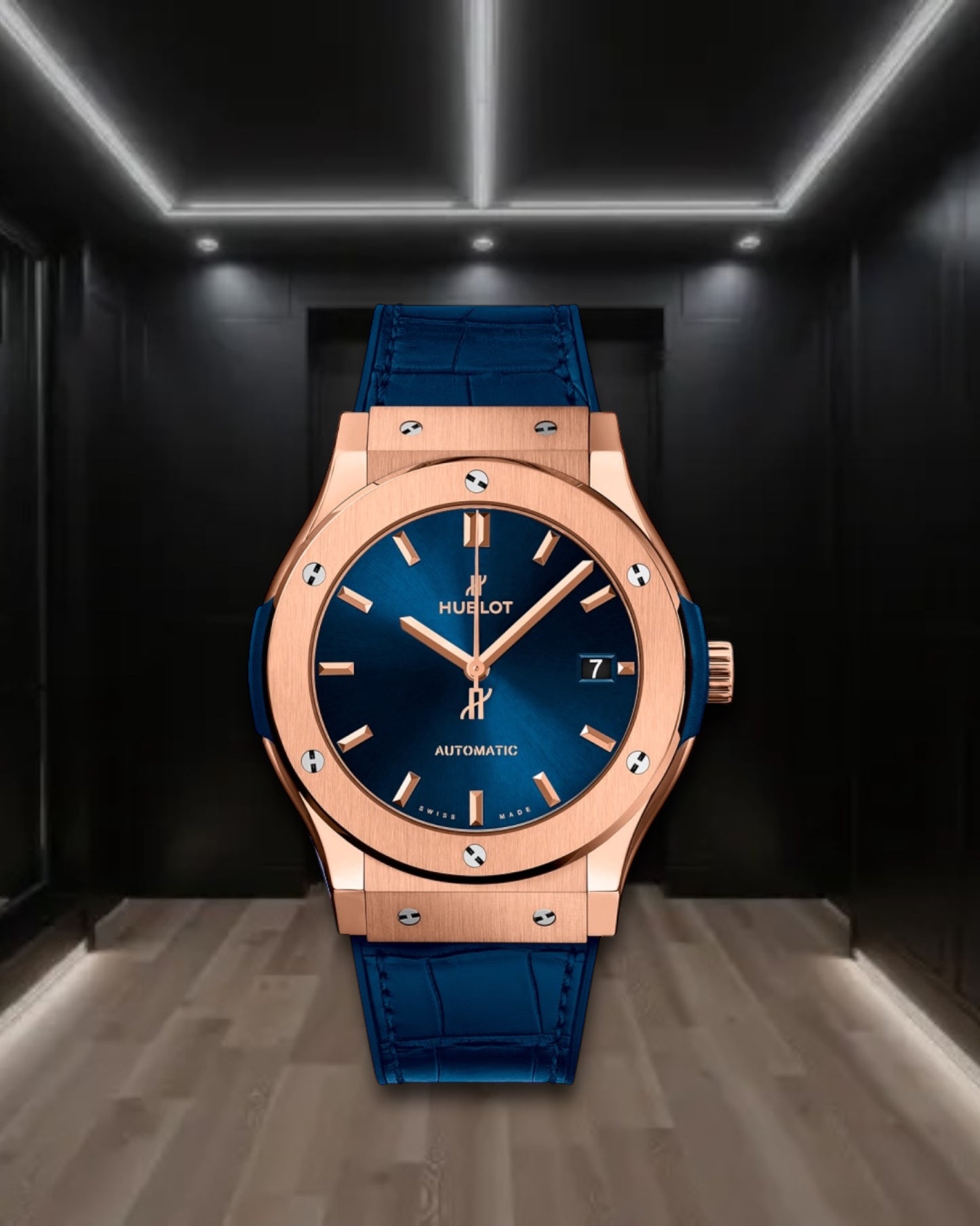 Hublot Classic Fusion Rose Gold Blue Dial 565.NX.7170.RX 38mm