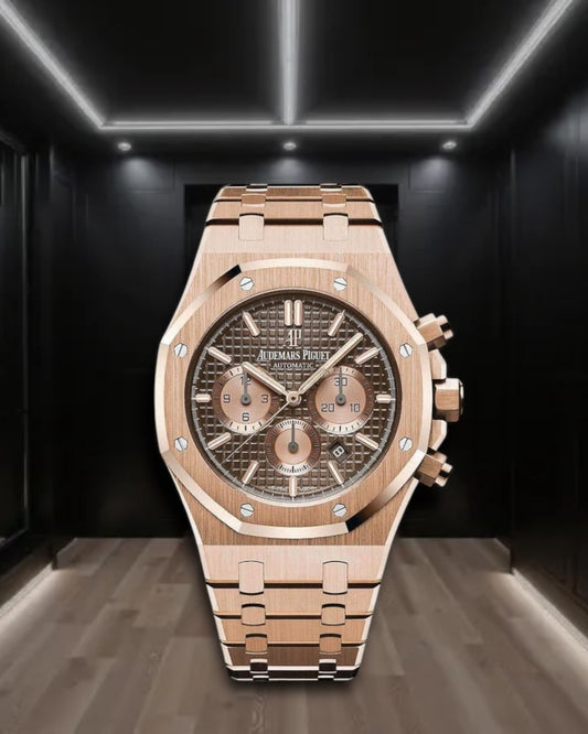 Audemars Piguet Royal Oak Chronograph Rose Gold Chocolate Dial 41mm