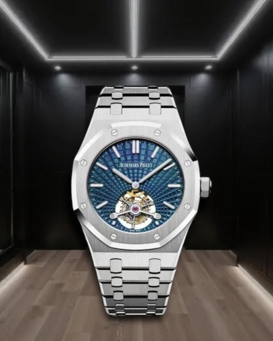 Audemars Piguet Royal Oak Selfwinding Flying Tourbillon Steel Blue Dial 41mm