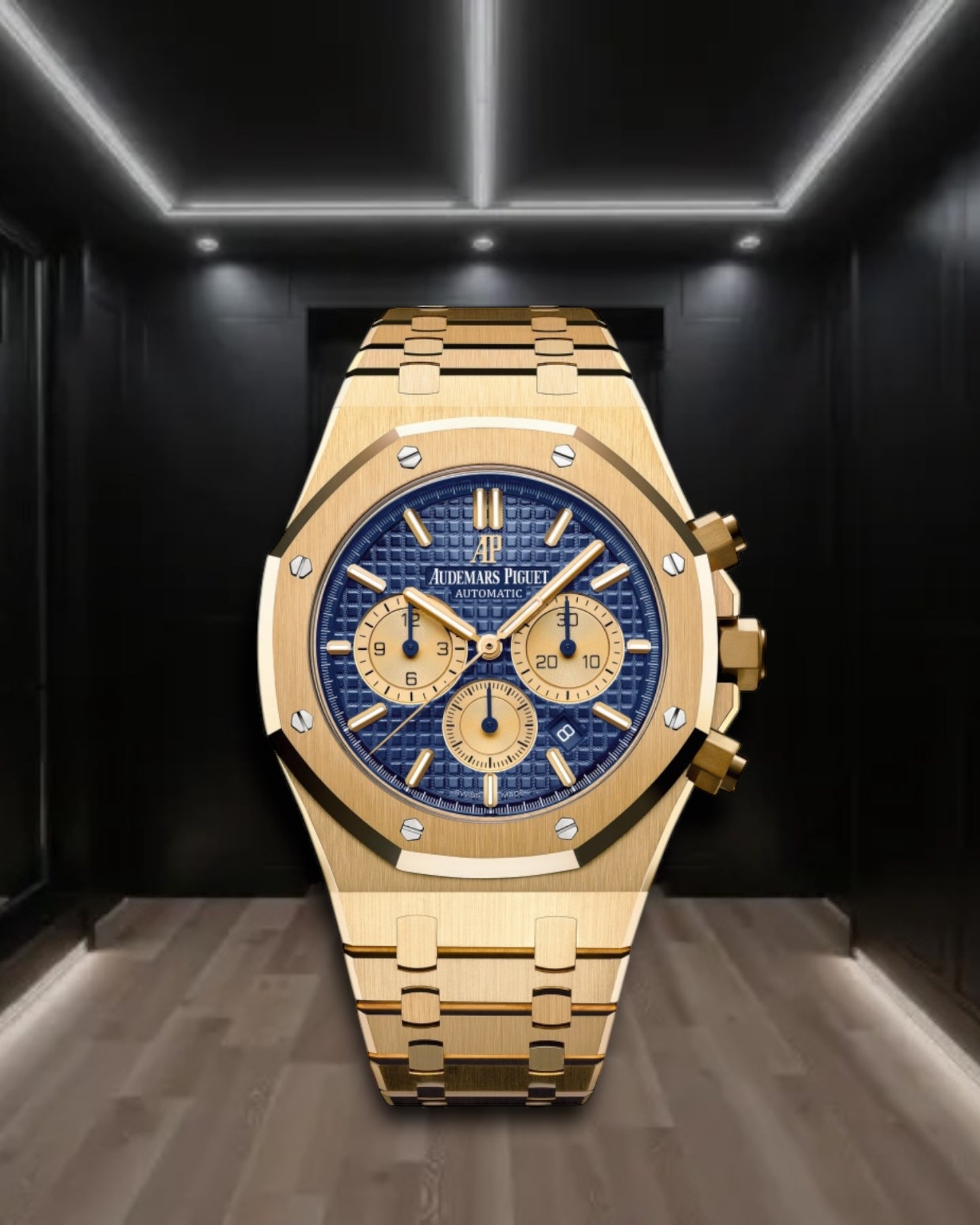 Audemars Piguet Royal Oak Chronograph Gold Blue Dial 41mm