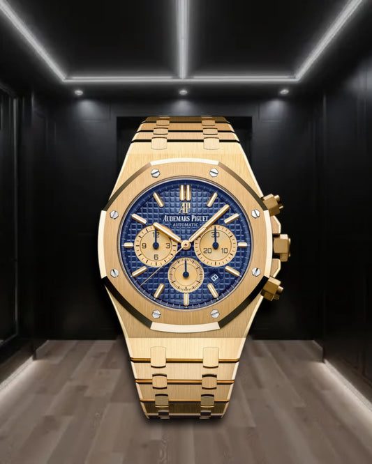 Audemars Piguet Royal Oak Chronograph Gold Blue Dial 41mm