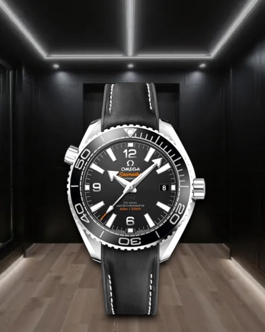 Omega Seamaster Planet Ocean 600m Steel Case Co-Axial Black  Rubber Strap 39,5mm