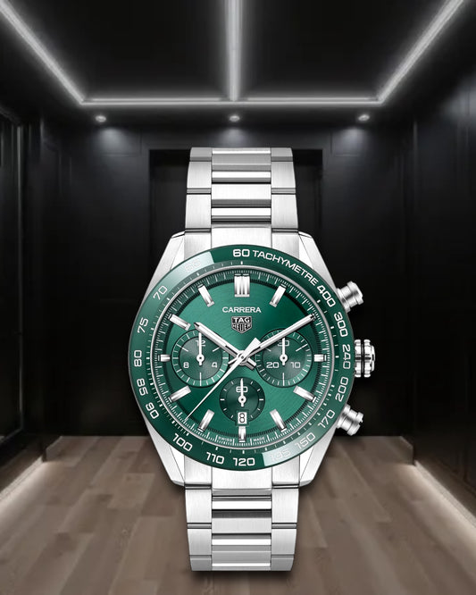 Tag Heuer Carrera Calibre Heuer 02 Green Dial 44mm