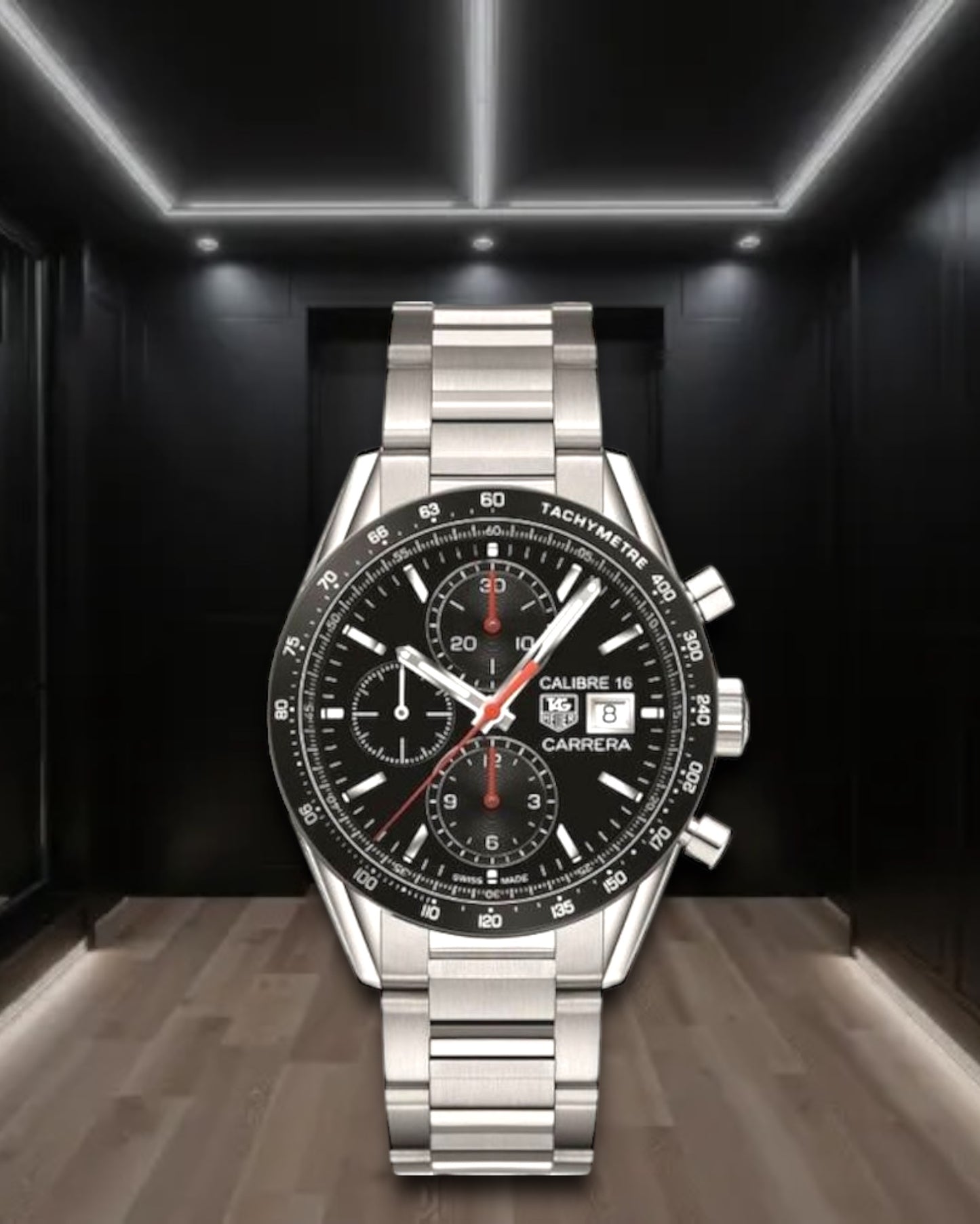 Tag Heuer Carrera Calibre 16 Black Dial 44mm