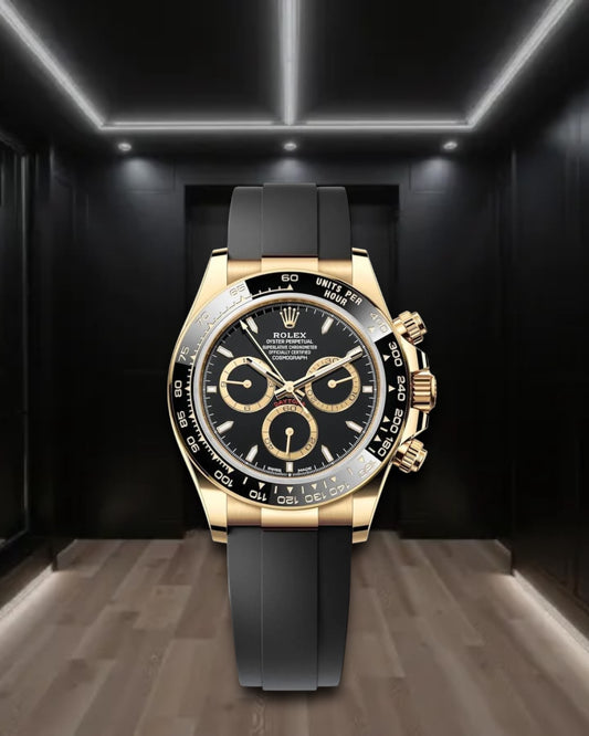 Daytona Cosmograph Oysterflex Gold Black Dial 