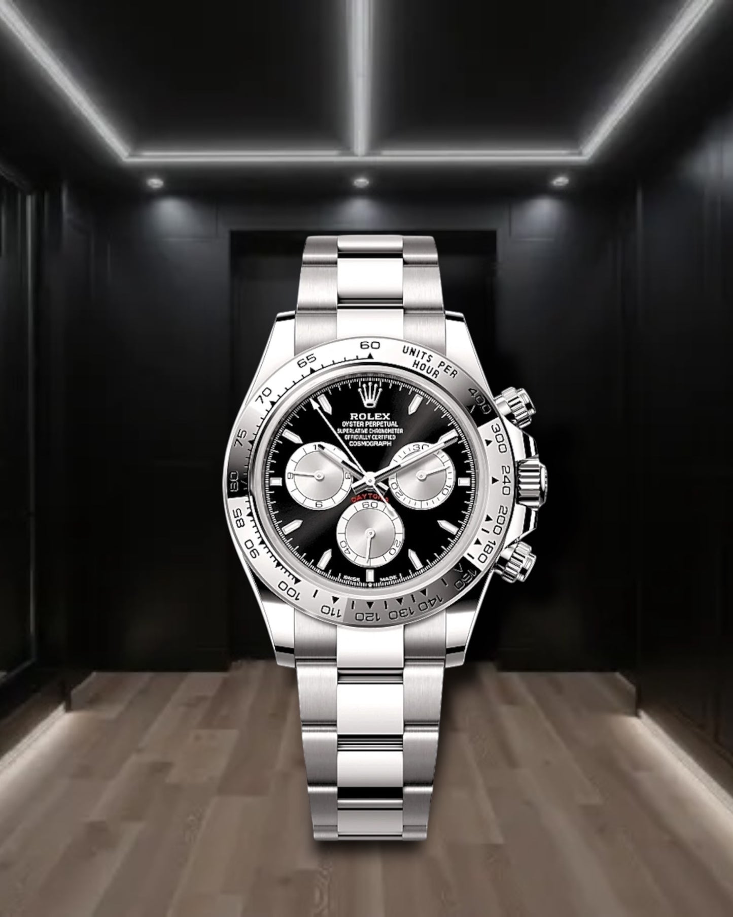 Daytona Cosmograph Steel Bright Black Dial 40mm