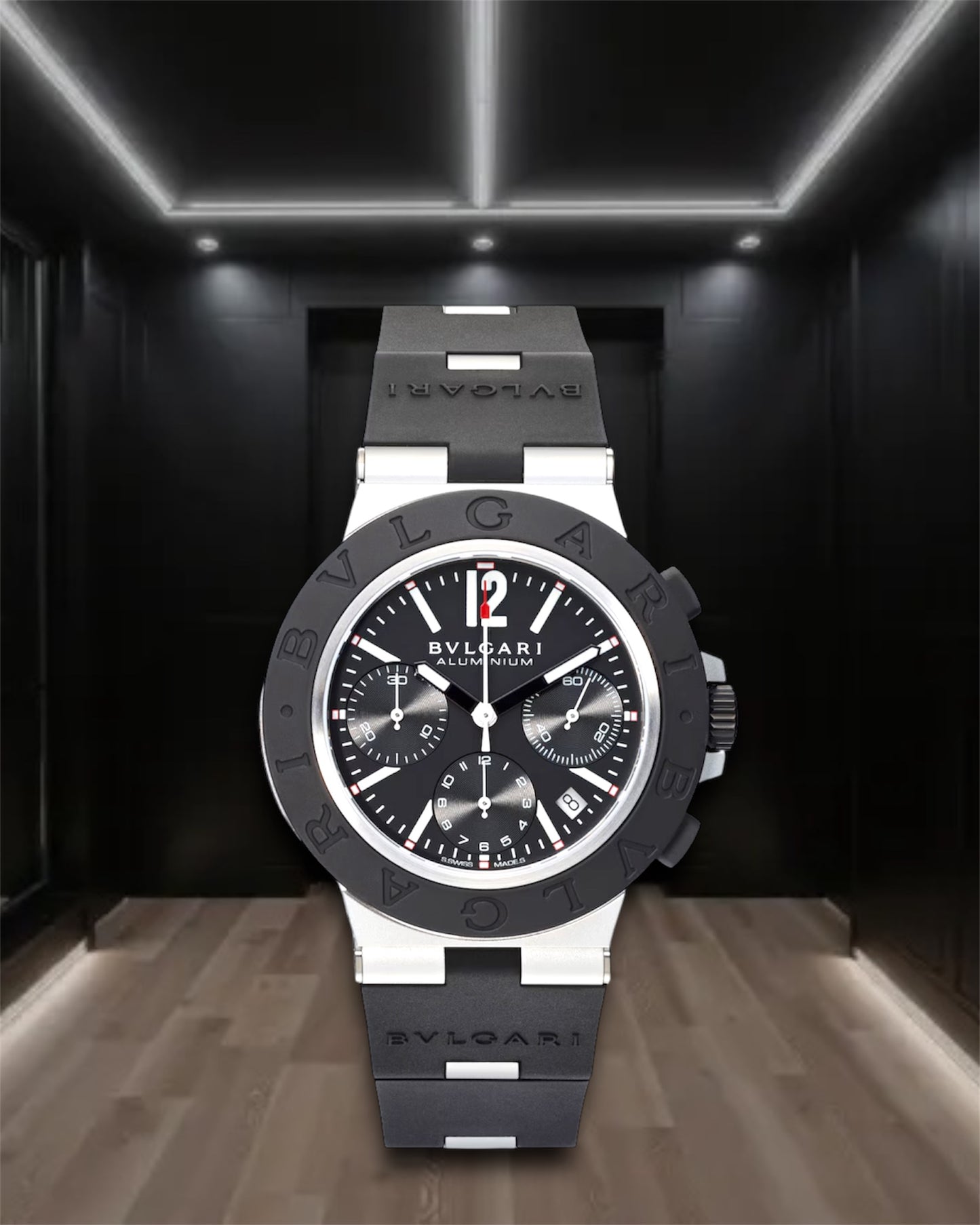 Bulgari Aluminum Capri Chronograph Black 40mm Ref103915