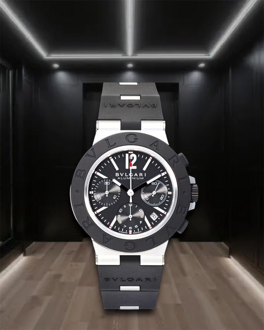 Bulgari Aluminum Capri Chronograph Black 40mm Ref103915