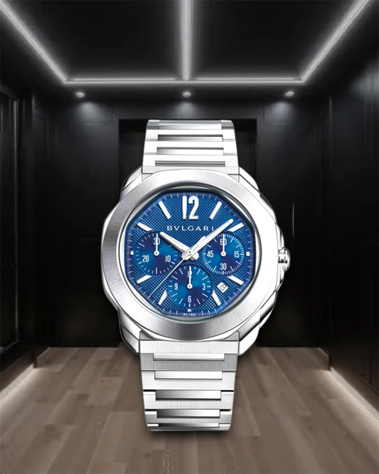 Bulgari Octo Roma Chronograph Blue Dial 42mm REF103829
