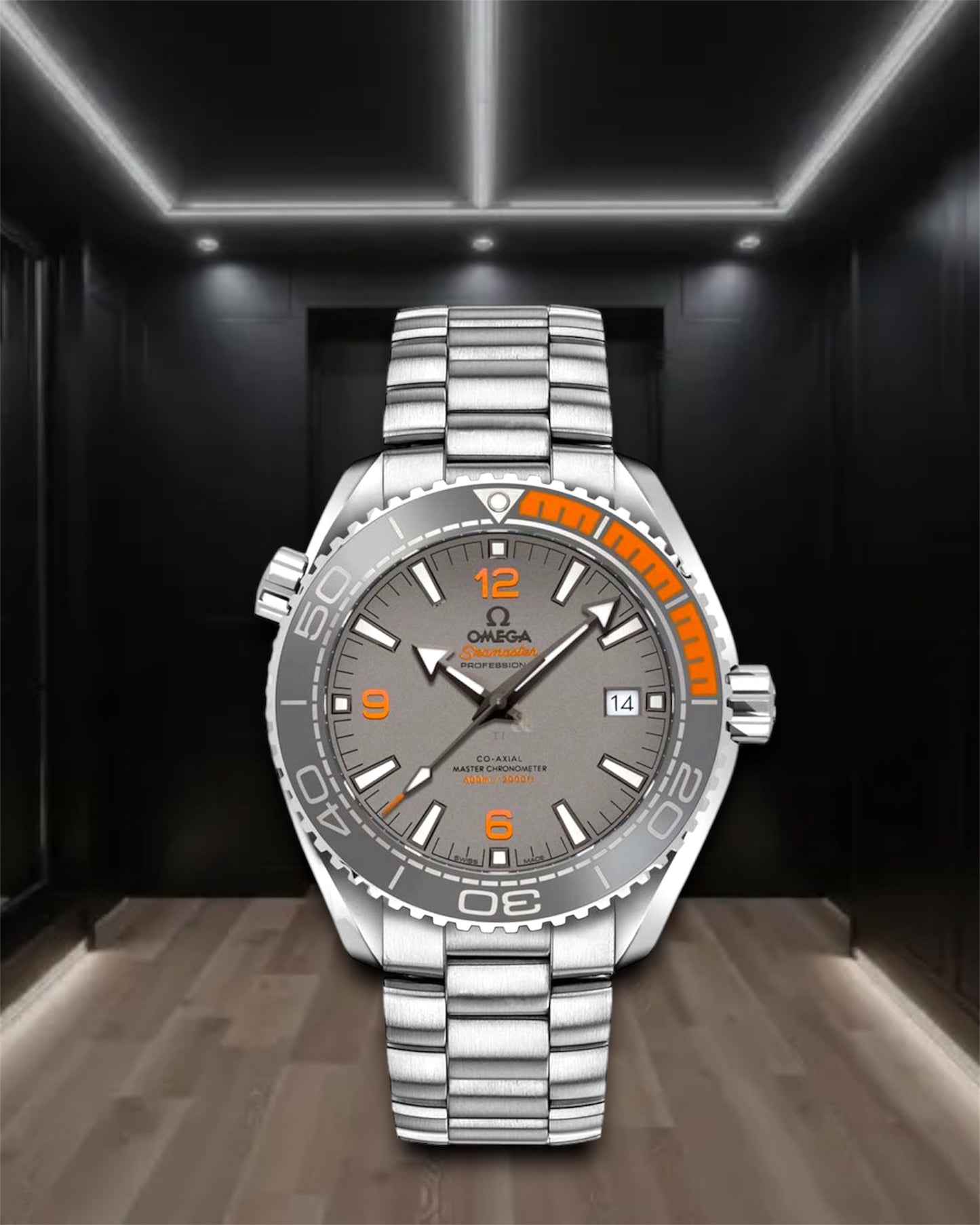 Omega Seamaster Planet Ocean 600m Titan Co-Axial Grey/Orange 43.5mm
