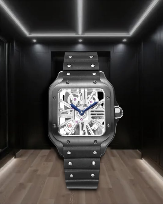 Cartier Santos de Cartier Skeleton Large Black 40mm