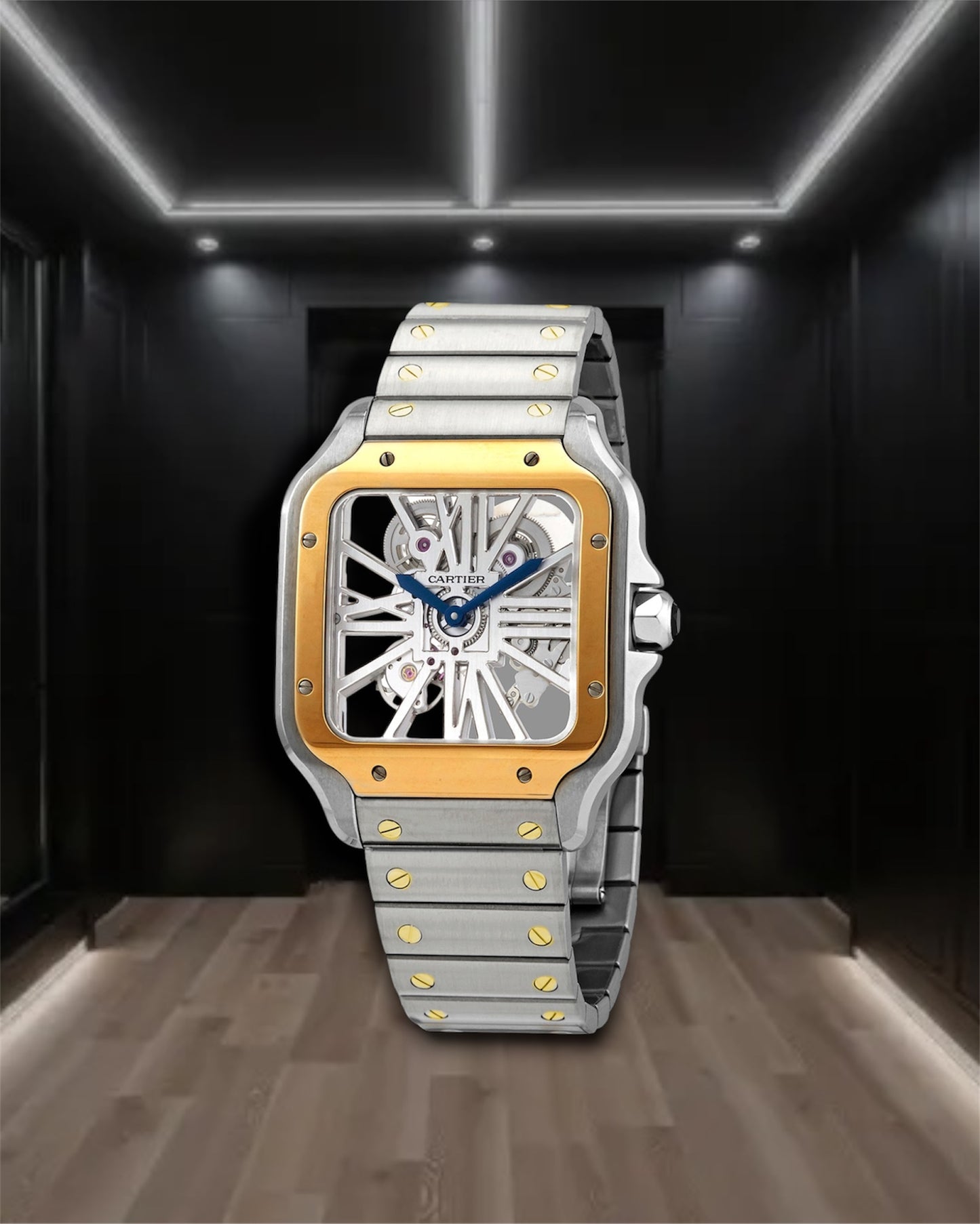 Cartier Santos de Cartier Skeleton Large Two Tone 40mm