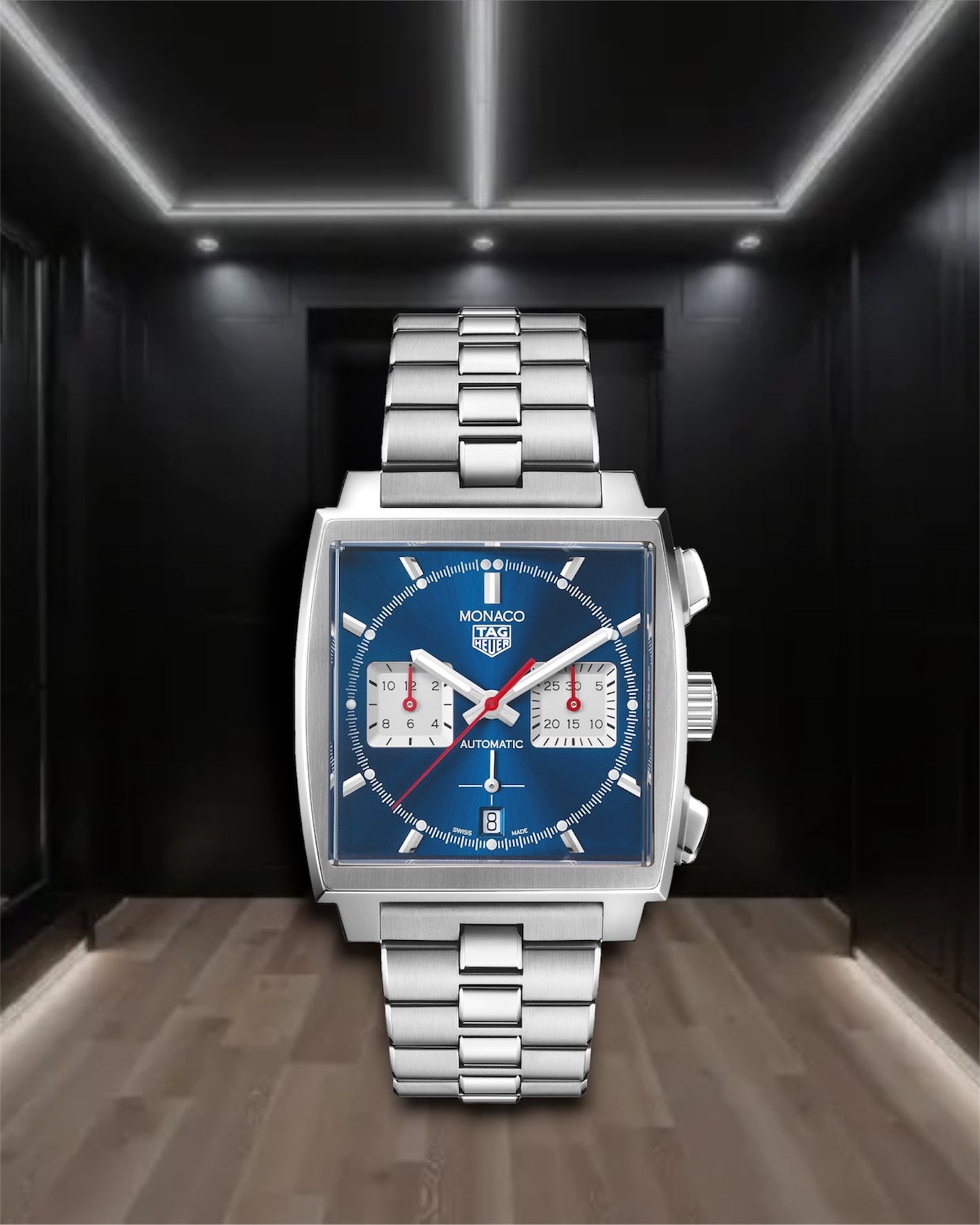 Tag Heuer Monaco Calibre Heuer 2 Chronograph Blue Dial 39mm Ref CBL2111.BA0644