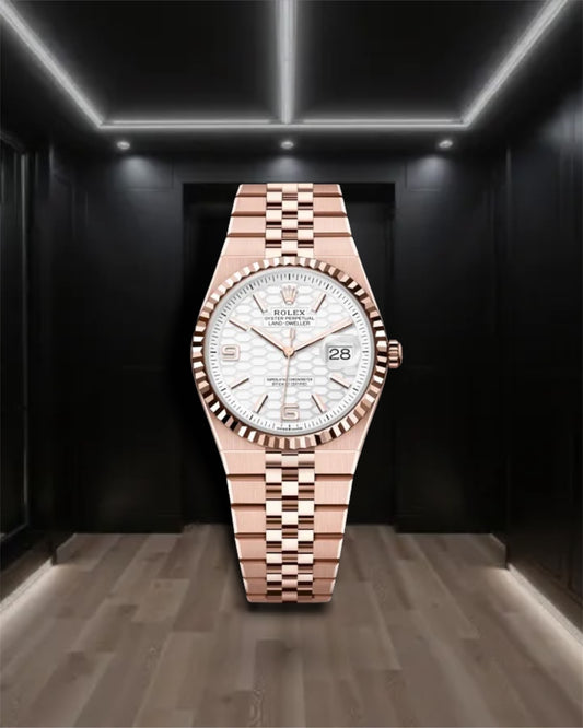 Land Dweller Rose Gold White Dial 36mm