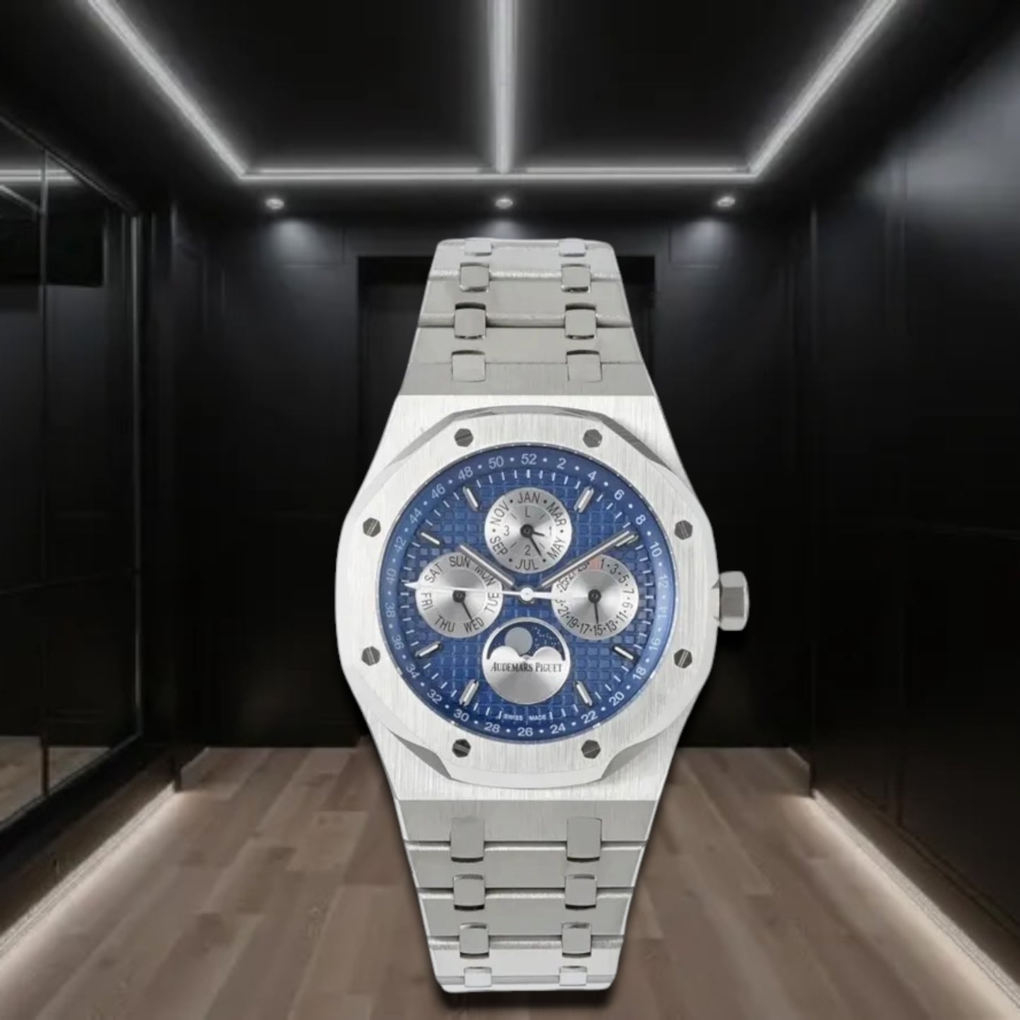 Audemars Piguet Royal Oak Perpetual Calendar Blue Steel Dial 41mm
