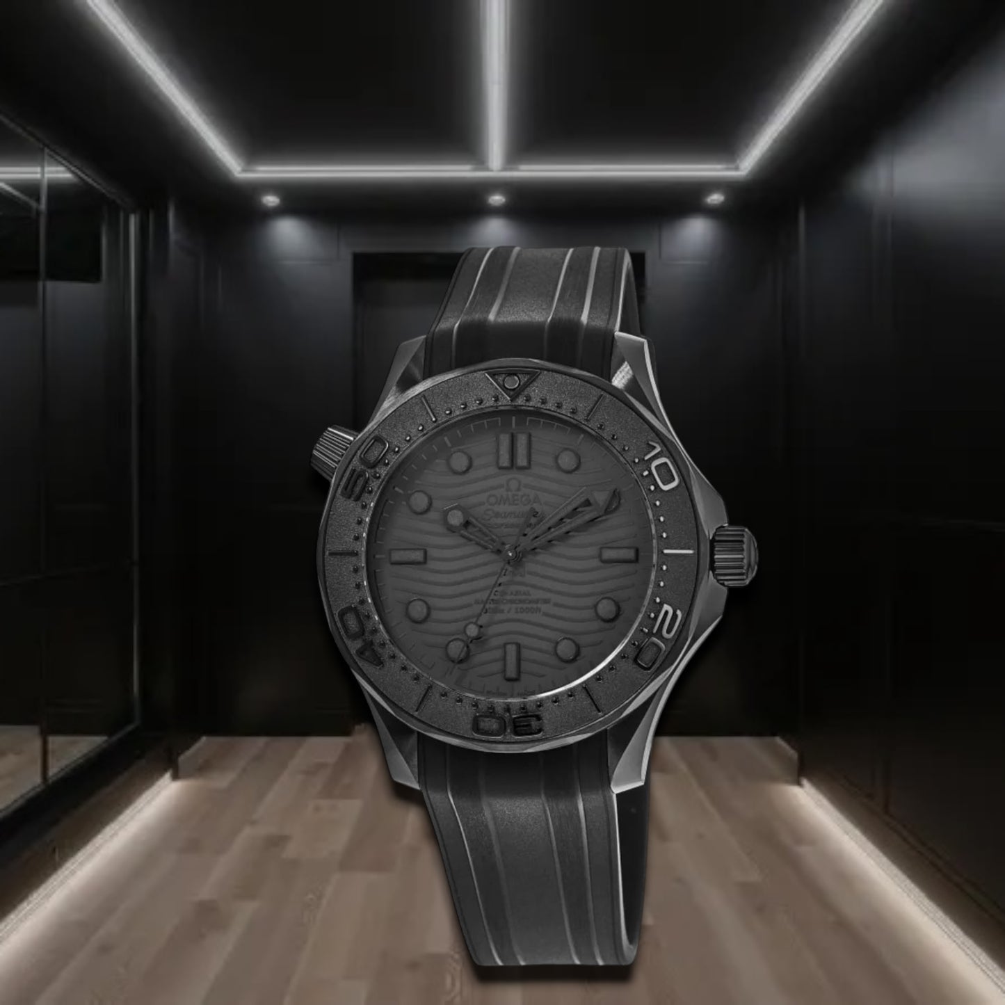 Omega Seamaster Diver 300M Co-Axial Master Chronometer 43.5mm Black Ceramic "Black Black"