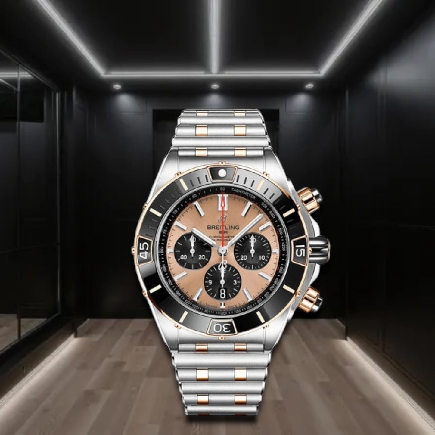 Breitling Chronomat B01 Chronograph Two Tone Bronze Dial 42mm