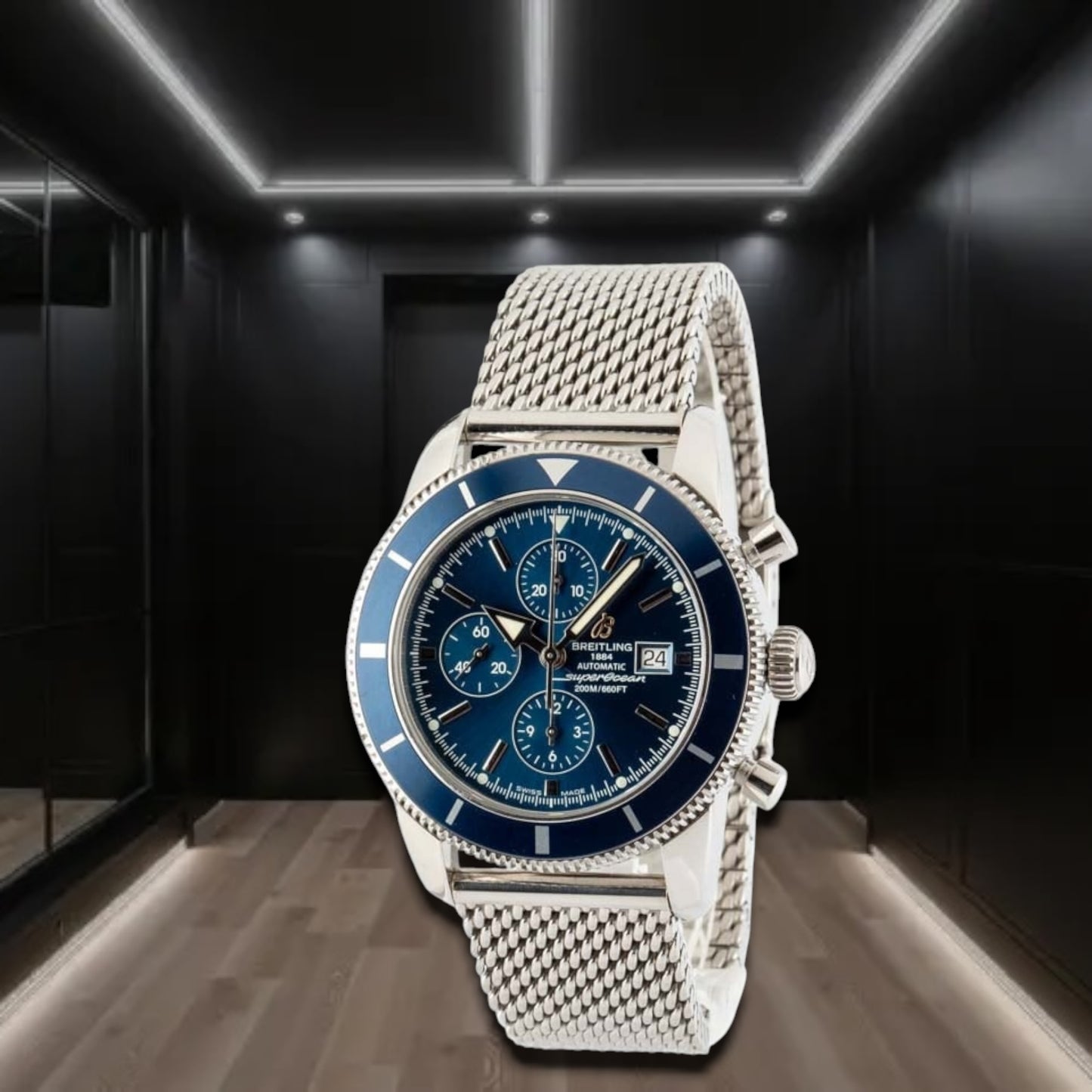 Breitling Superocean Heritage Chronograph Steel Blue Dial 46mm
