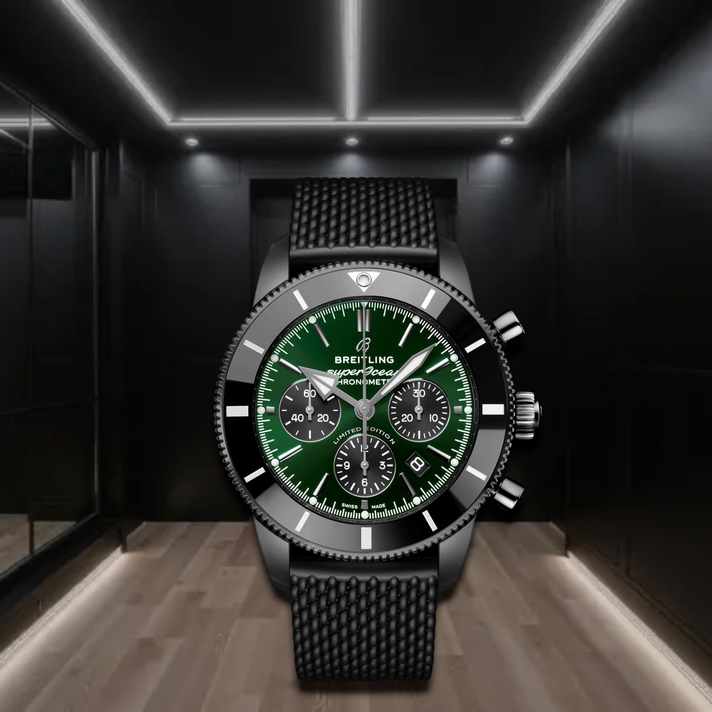Breitling Superocean Heritage B01 Chronograph Limited Edition Green Dial 44mm