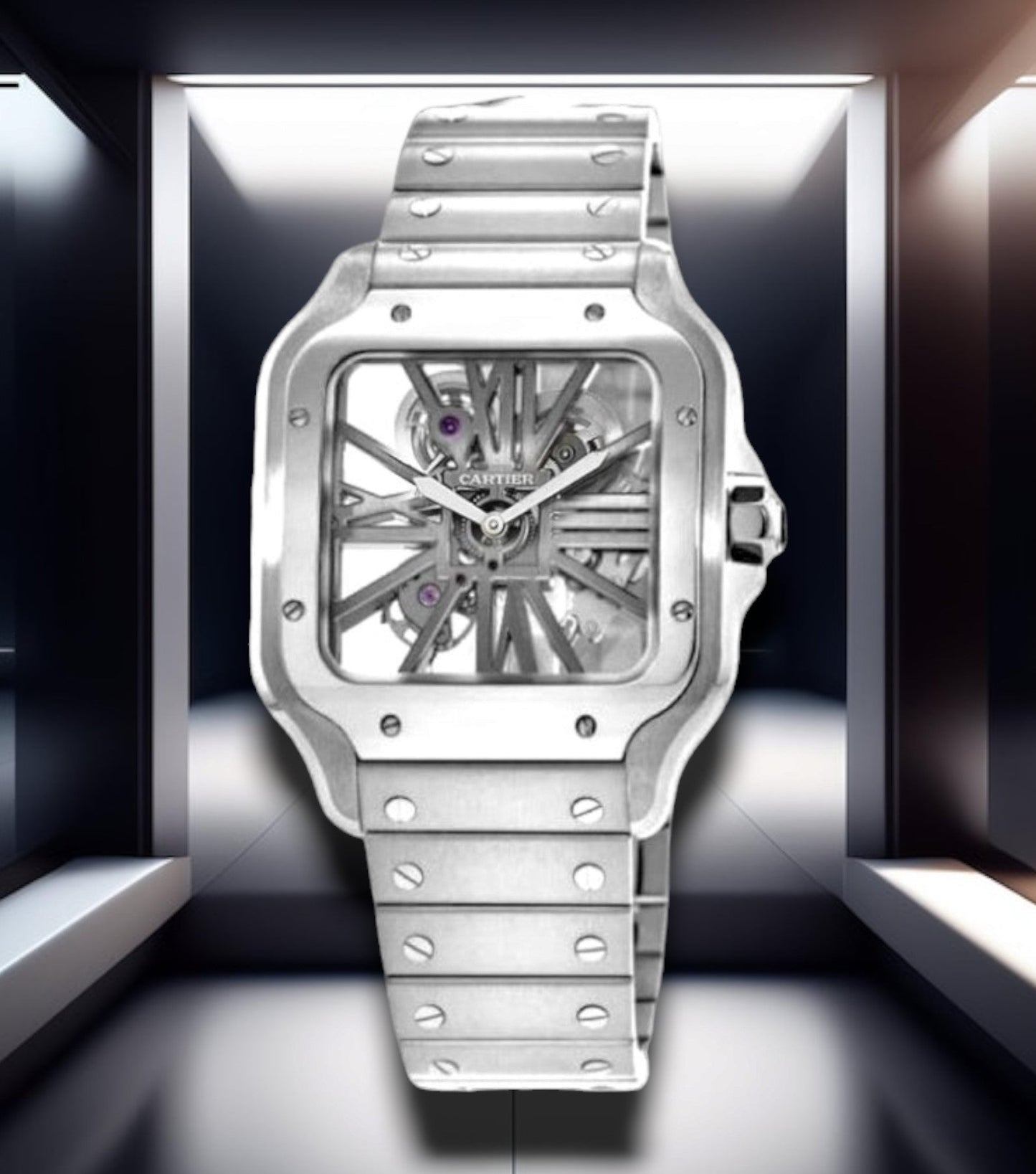 Cartier Santos de Cartier Skeleton Large Steel 40mm