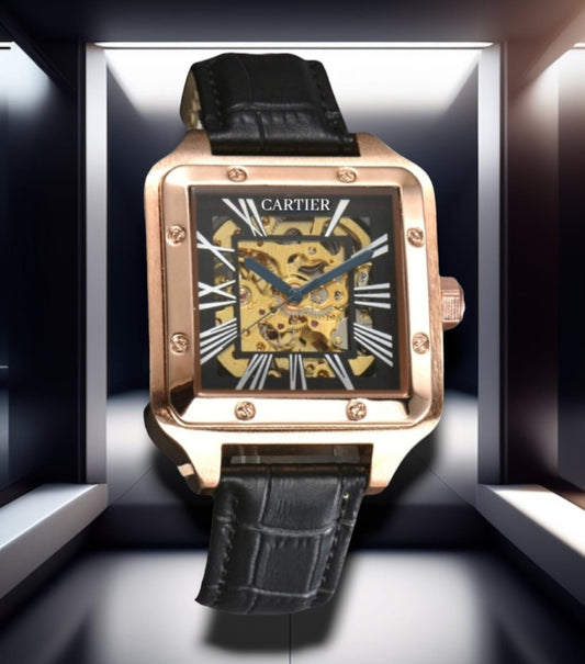 Cartier Santos de Cartier Skeleton Rose Gold Large Steel 40mm