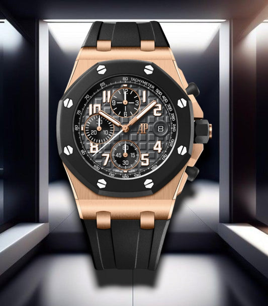 Audemars Piguet Royal Oak Offshore Chronograph Rose Gold Black Dial 43mm 