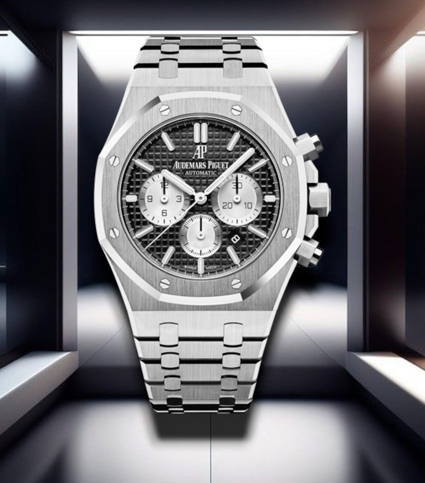 Audemars Piguet Royal Oak Steel White Chronograph Gray Dial 41mm 