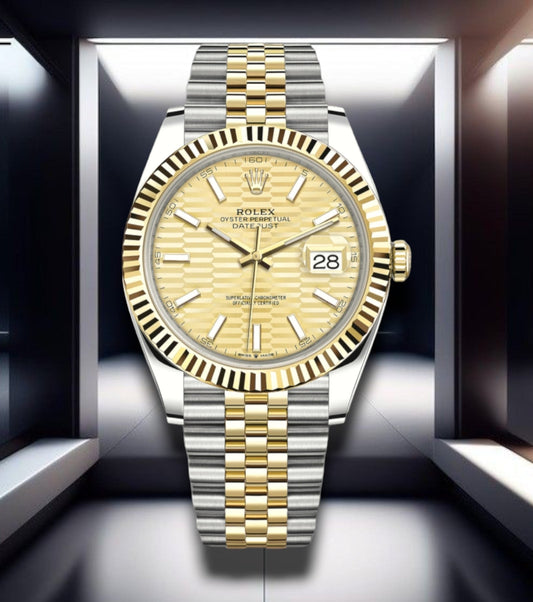 Datejust 41 Steel &amp; Yellow gold Slate Fluted-Motif Jubilee 