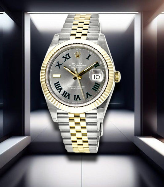 Datejust 41 Wimbledon Roman Two-Tone Yellow Gold Jubilee