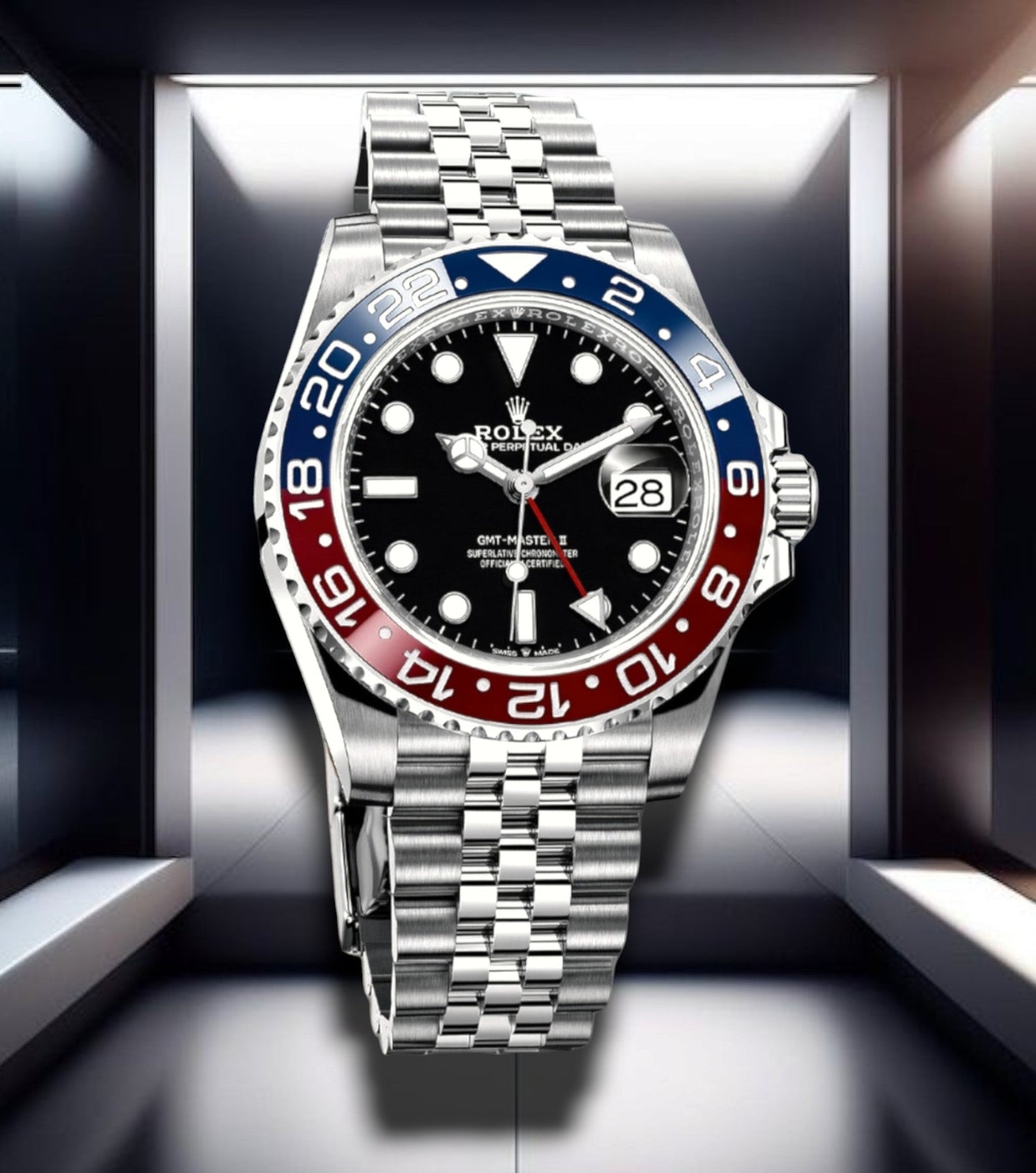 GMT-Master II Pepsi Black Dial Jubilee 40mm 