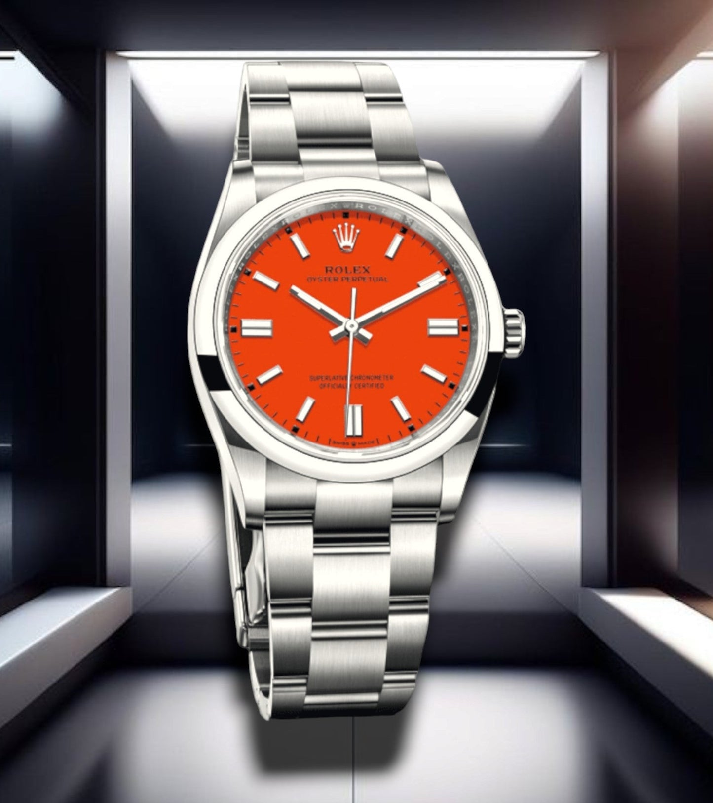 Oyster Perpetual Coral red 36mm