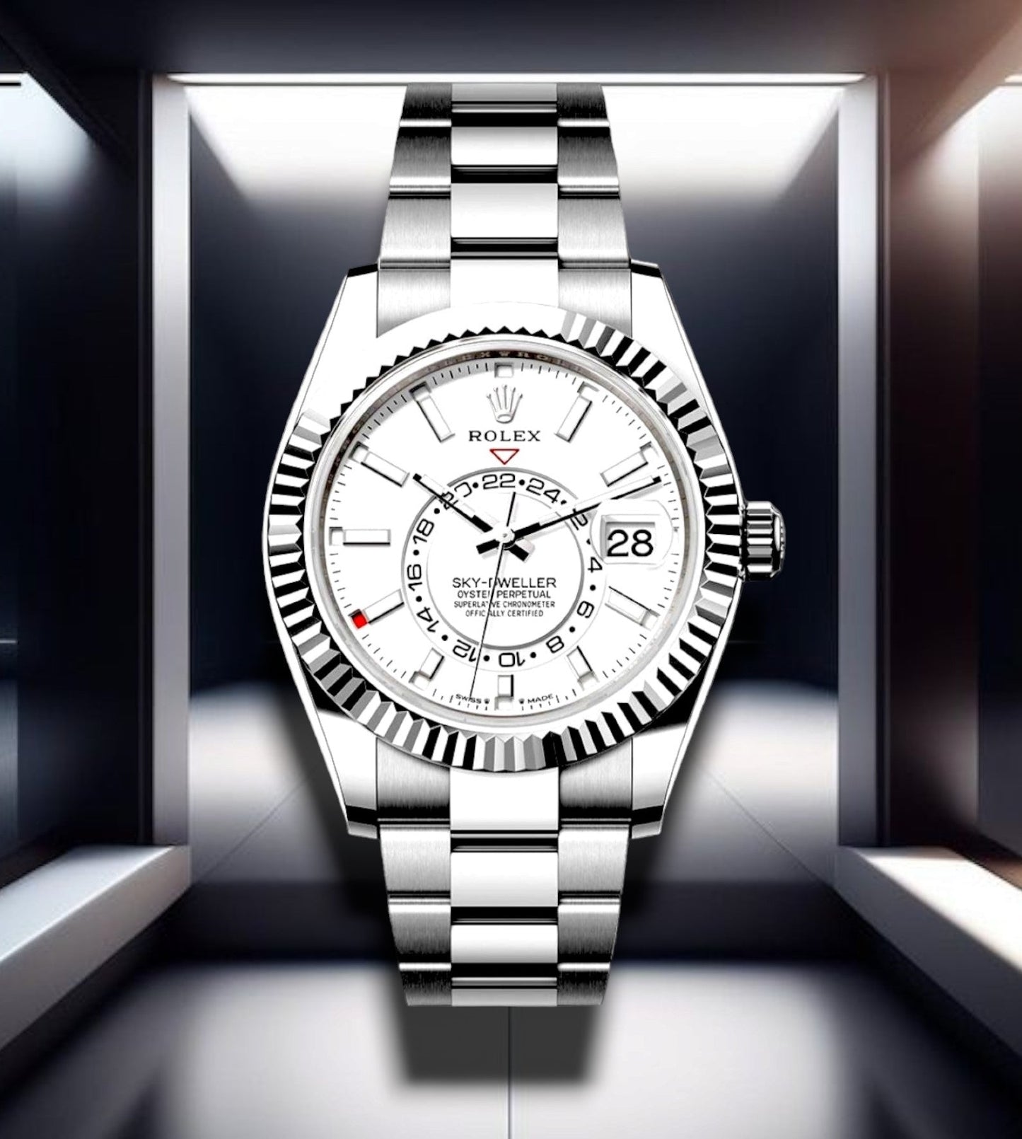 Sky Dweller Steel White Dial 42mm