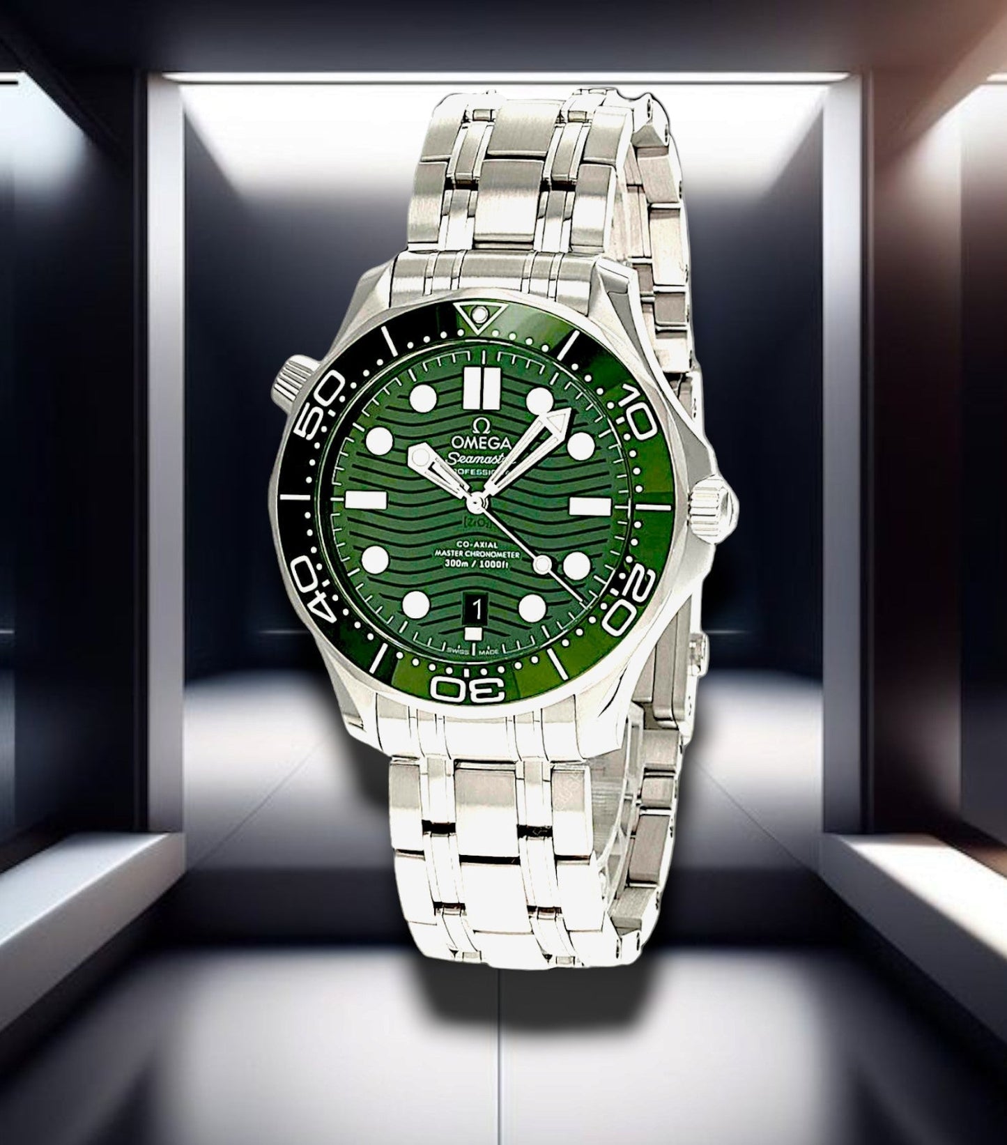 Omega Seamaster Diver 300 Steel Green Dial 42mm