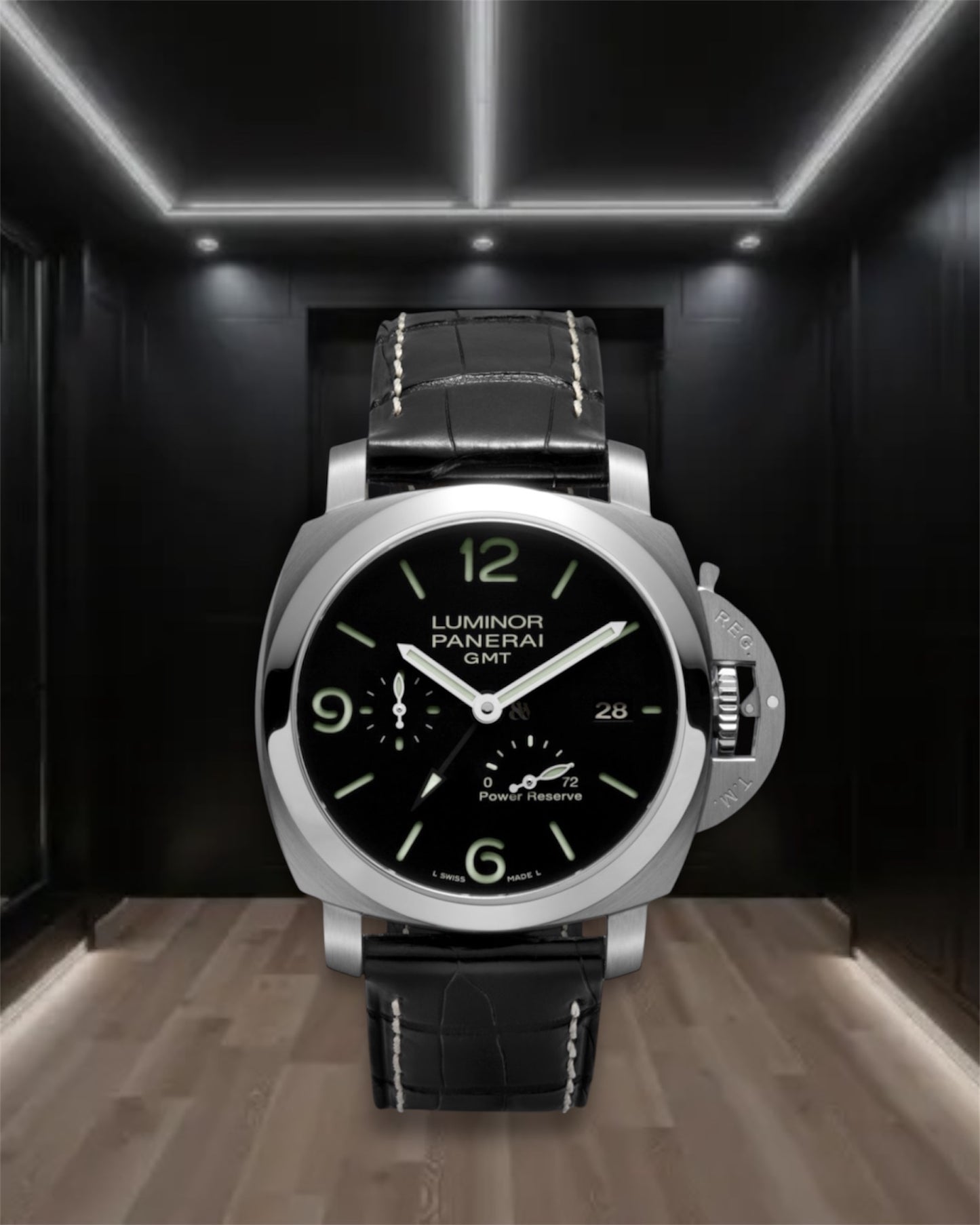 Panerai Luminor Marina 1950 3 Days GMT Automatic Black Dial 44 mm PAM00321