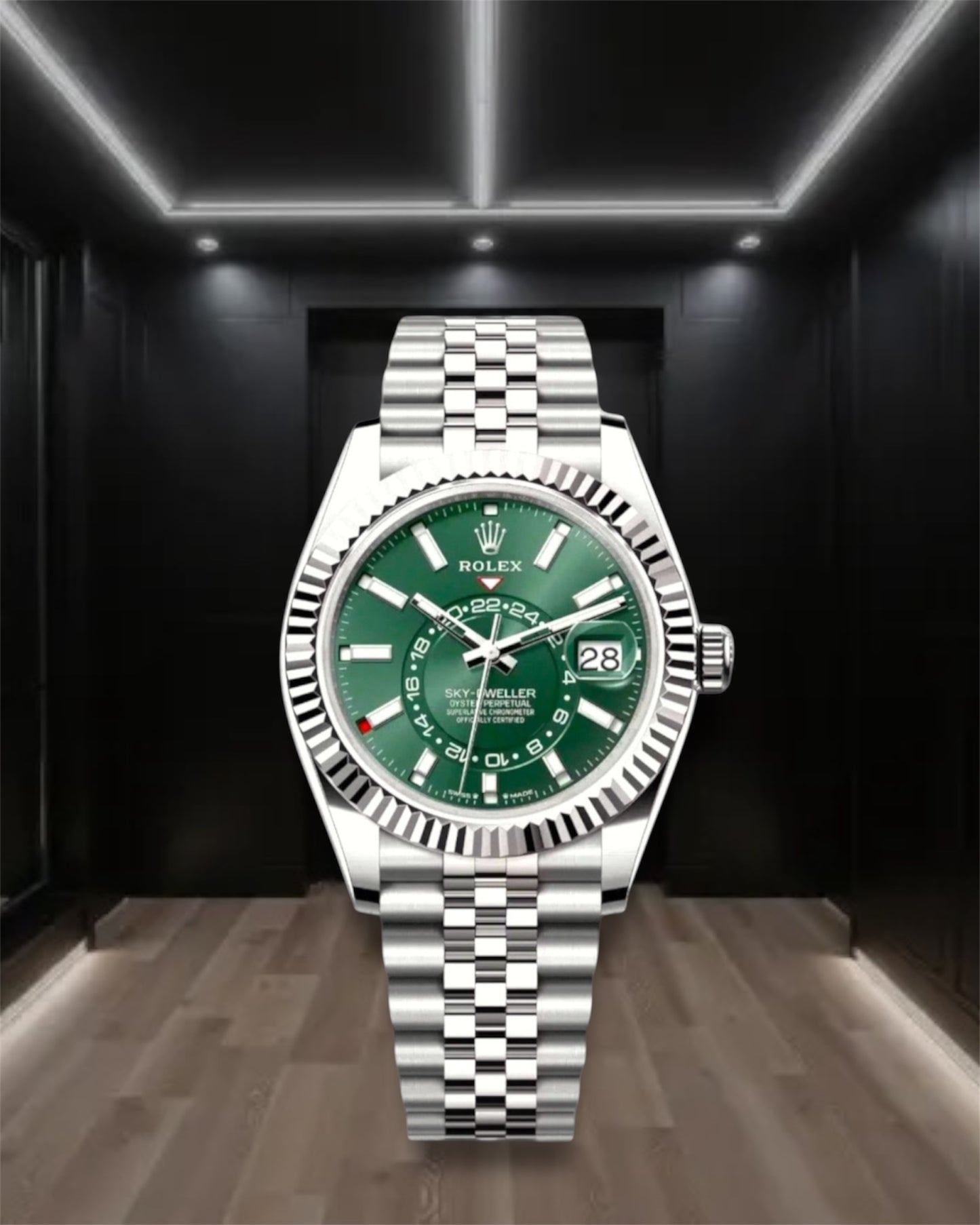 Sky Dweller SS Green Dial Jubilee 42mm