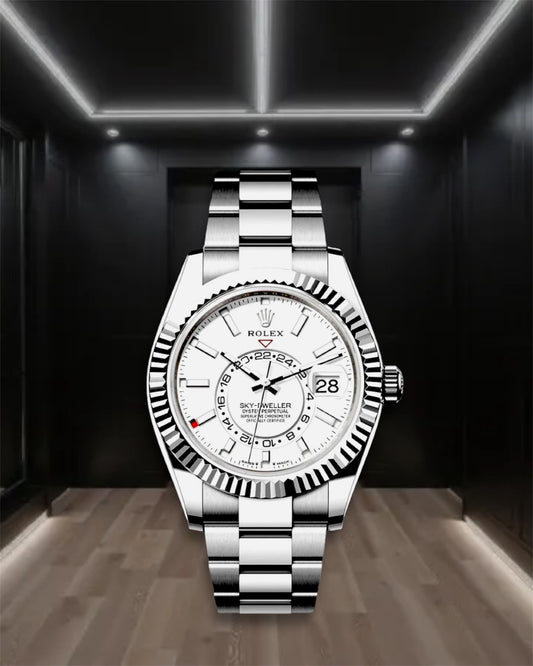 Sky Dweller Steel White Dial 42mm