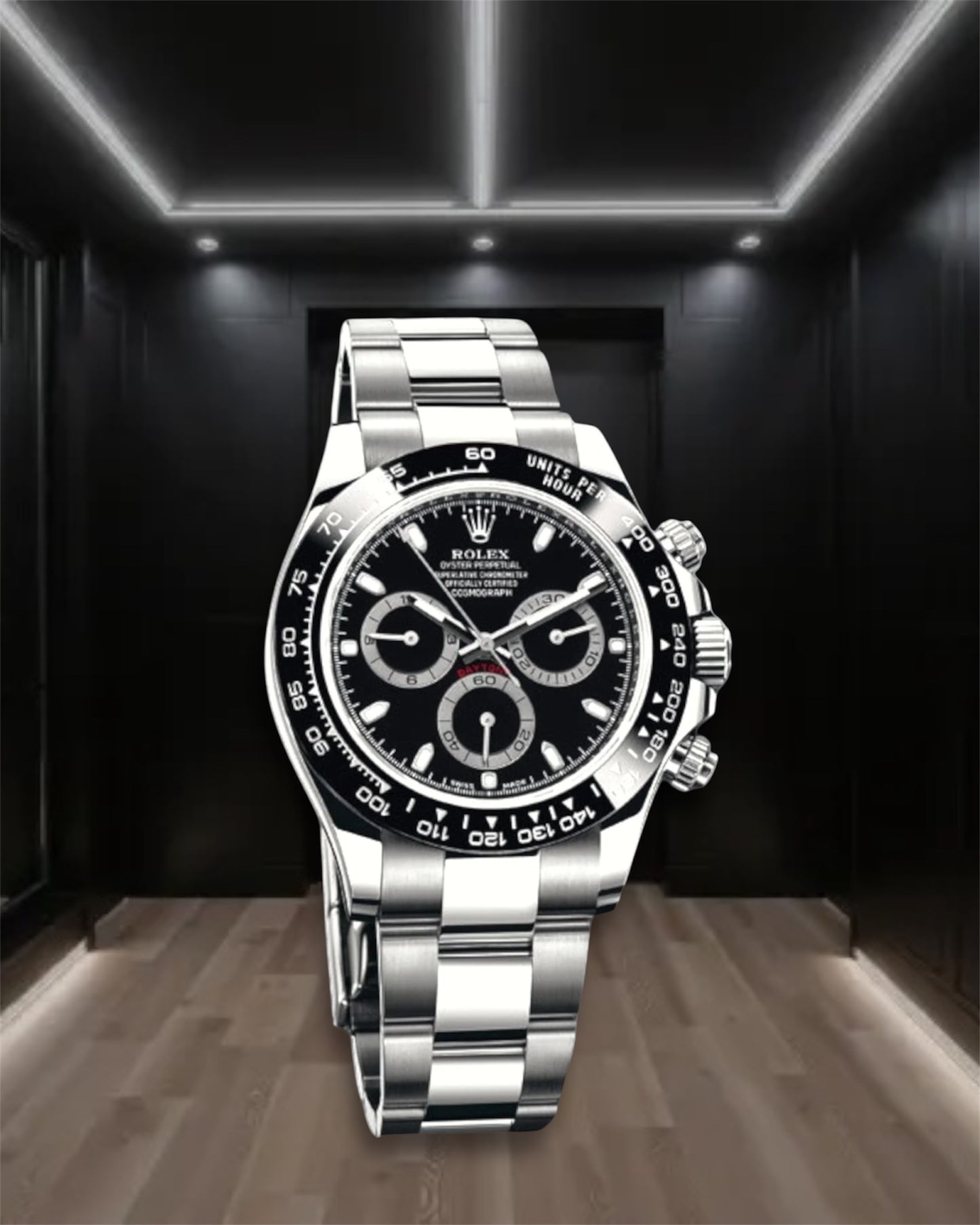 Daytona Cosmograph Steel Black Dial Black Bezel