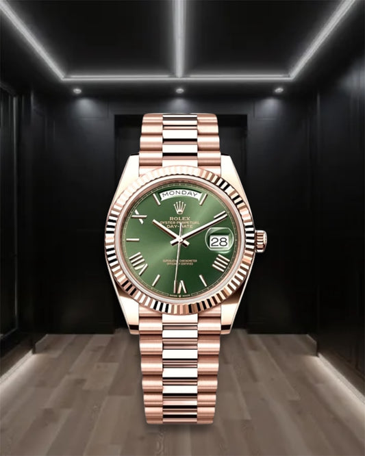 Day-Date Everose Gold Green Dial 40mm President