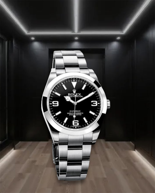 Explorer Steel Black Dial 39mm