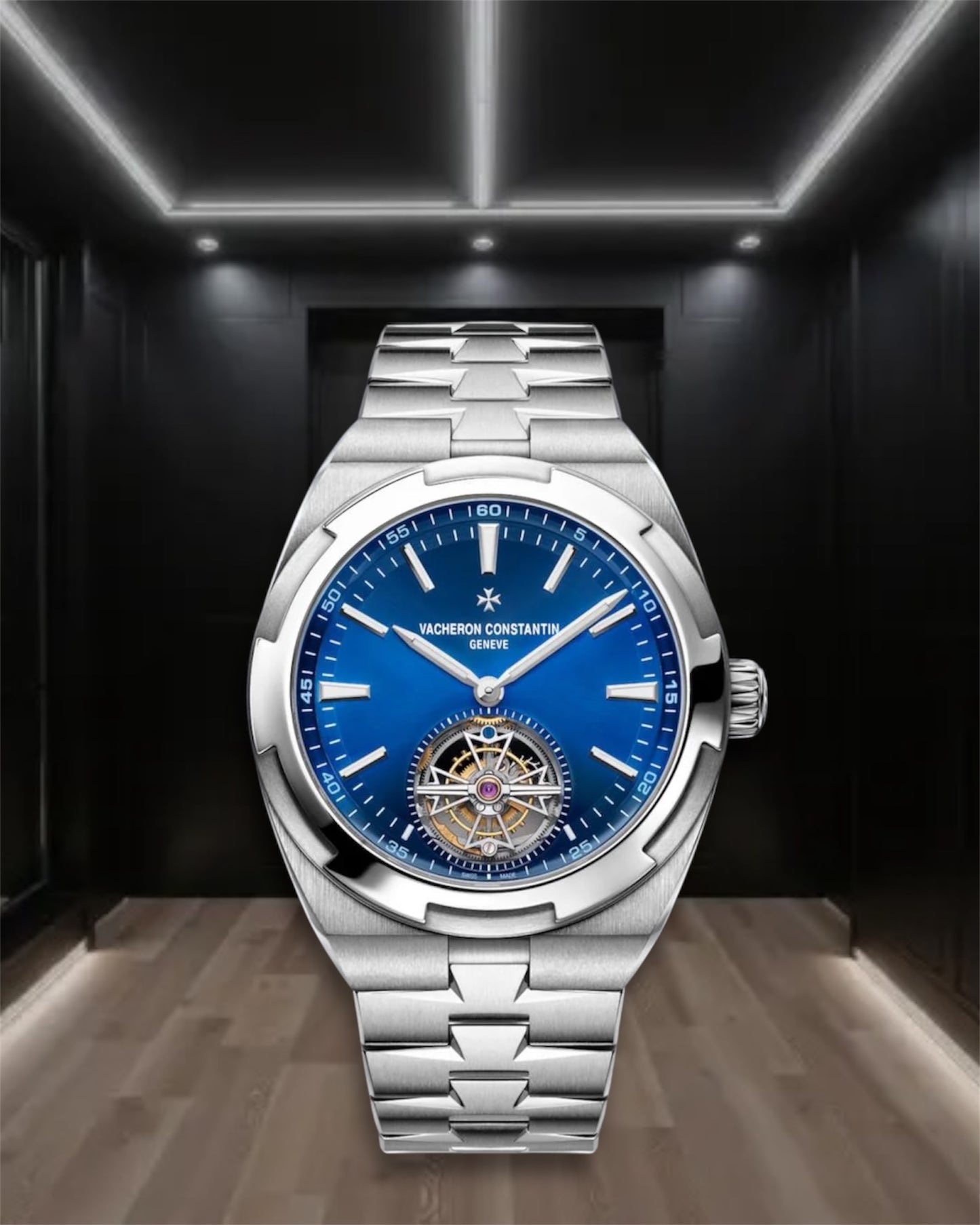 Vacheron Constantin Overseas Tourbillon Steel Blue Dial 42.5mm