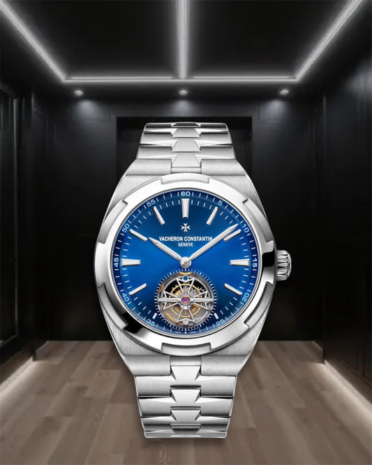 Vacheron Constantin Overseas Tourbillon Steel Blue Dial 42.5mm