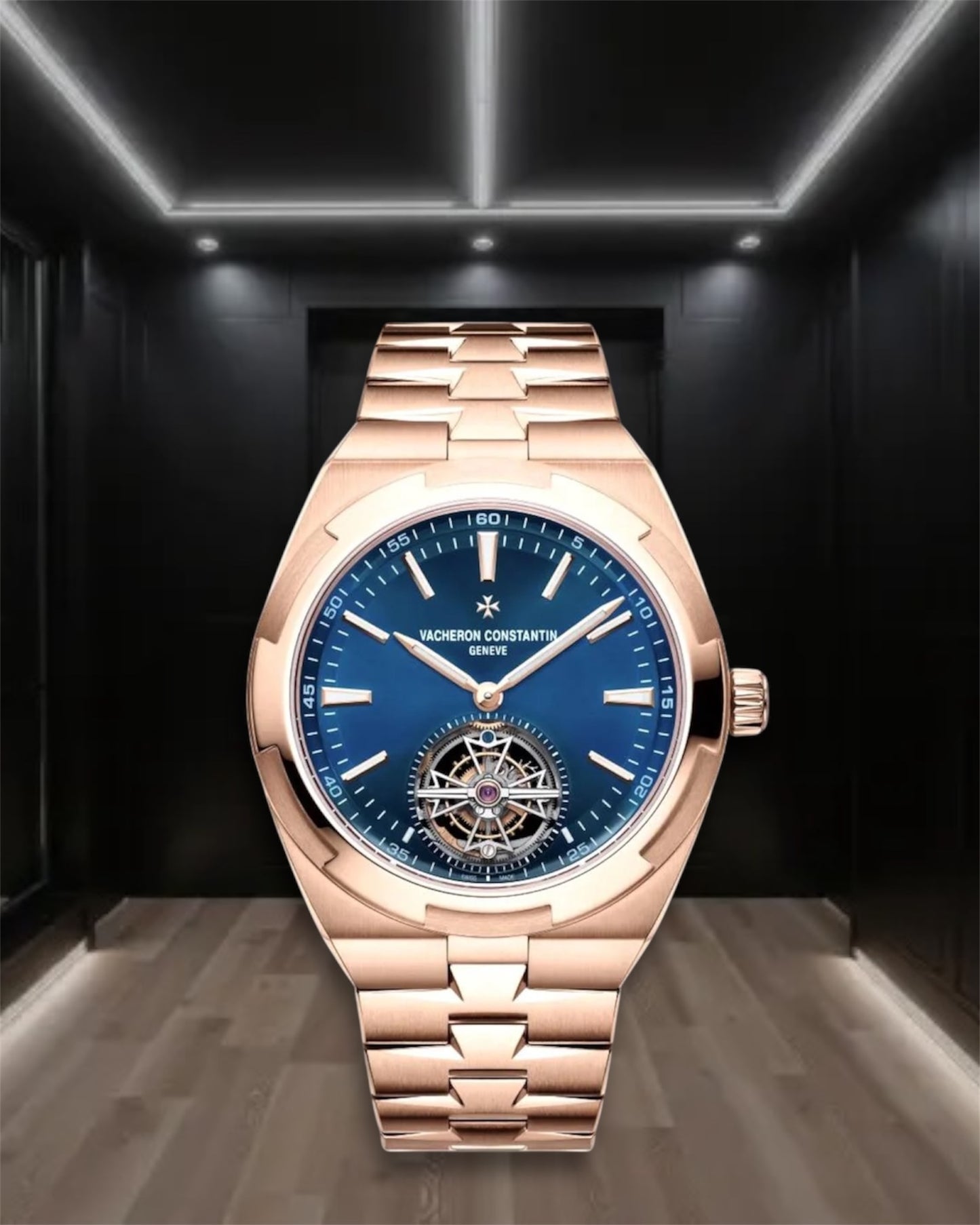 Vacheron Constantin Overseas Tourbillon Rose Gold Blue Dial 42.5mm