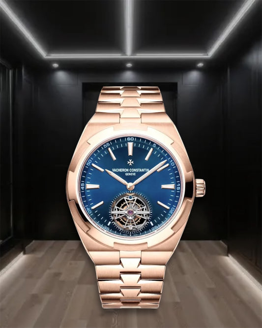 Vacheron Constantin Overseas Tourbillon Rose Gold Blue Dial 42.5mm 