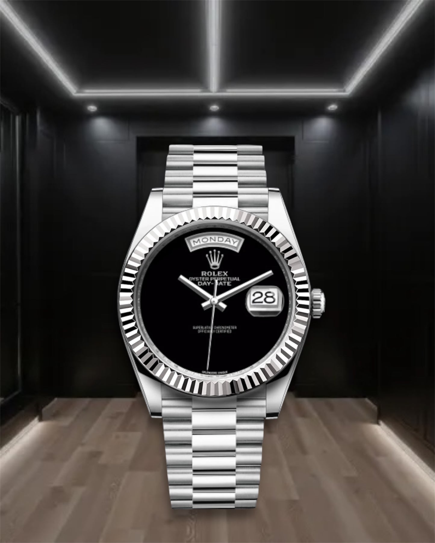 Day-Date Steel Onyx Dial 40mm