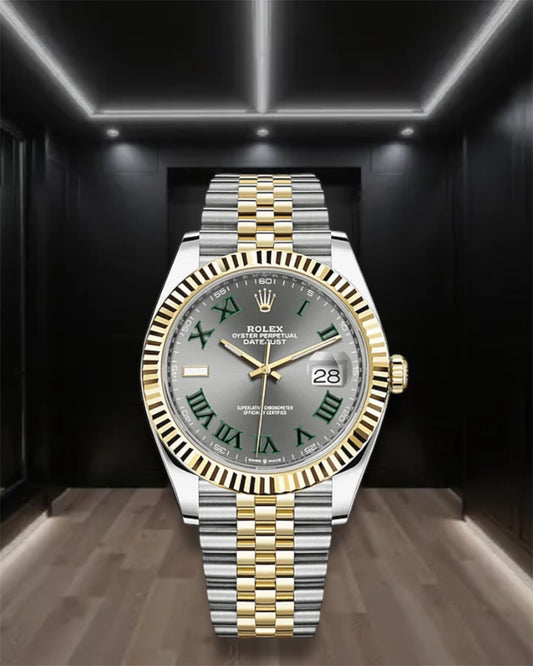 Datejust 41 Wimbledon Roman Two-Tone Yellow Gold Jubilee