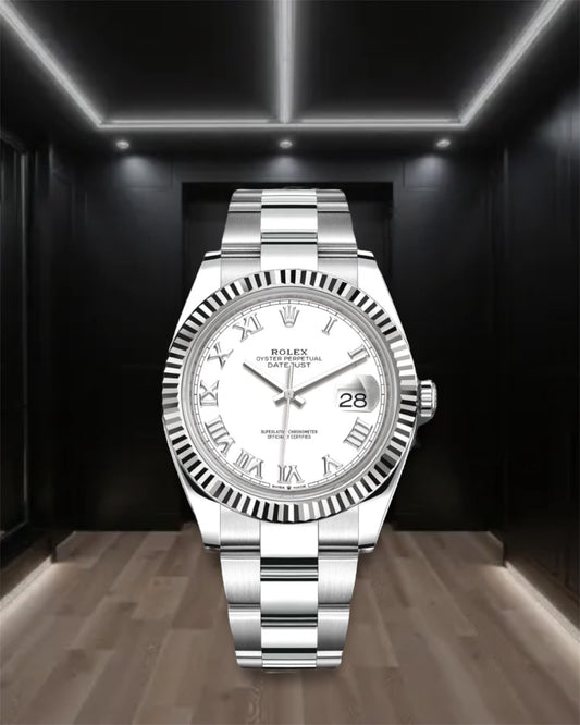Datejust 41 Steel White Dial Roman Oyster