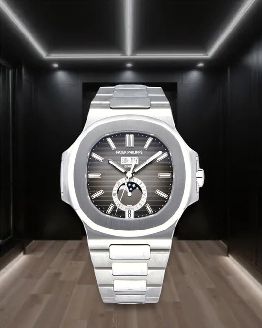 Patek Philippe Nautilus Annual Calendar Moon Phases Grey Dial 40,5mm