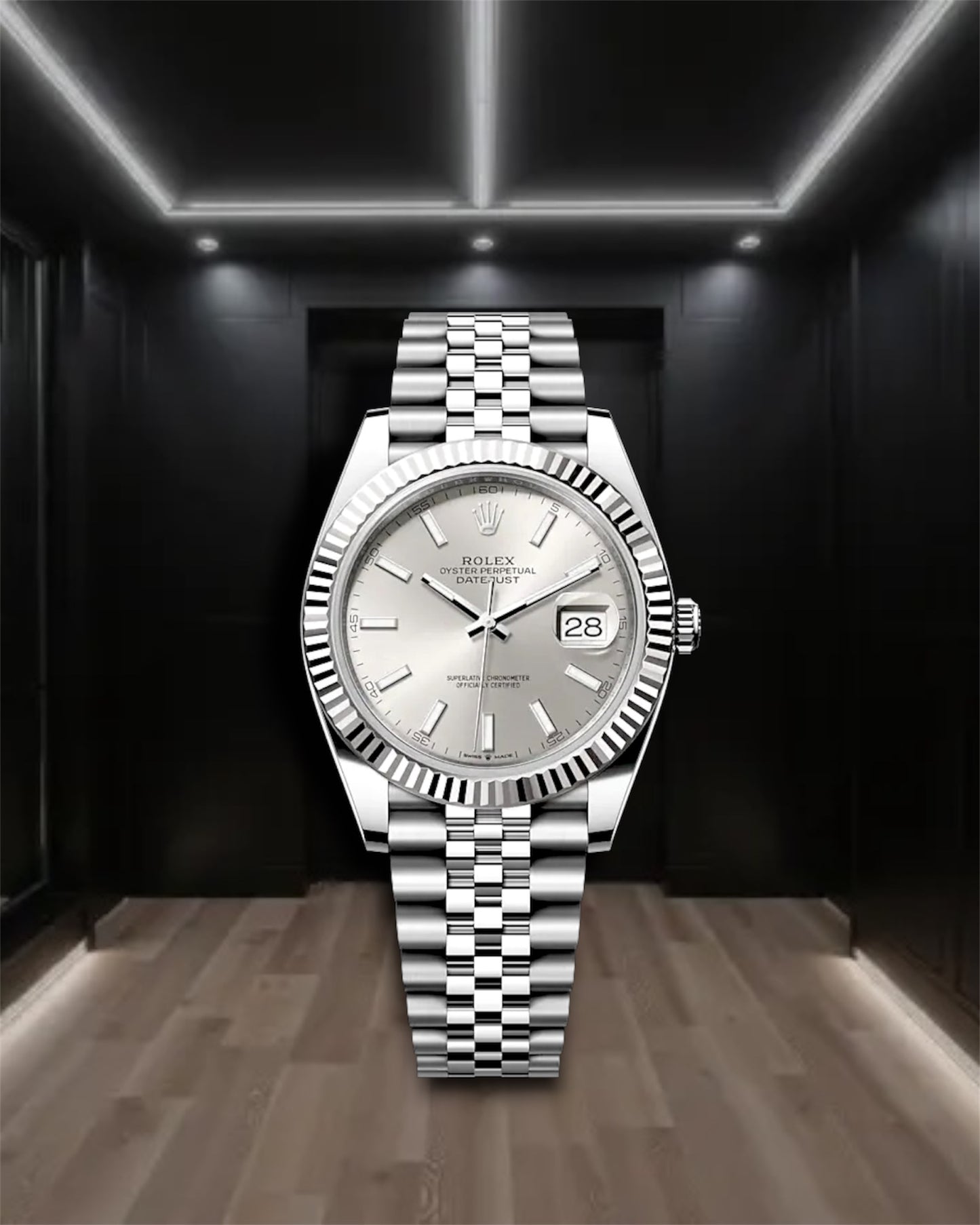 Datejust 41 Steel Fluted Silver Dial Jubilee