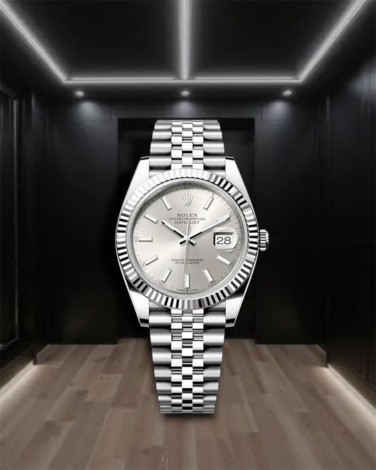 Datejust 41 Steel Fluted Silver Dial Jubilee